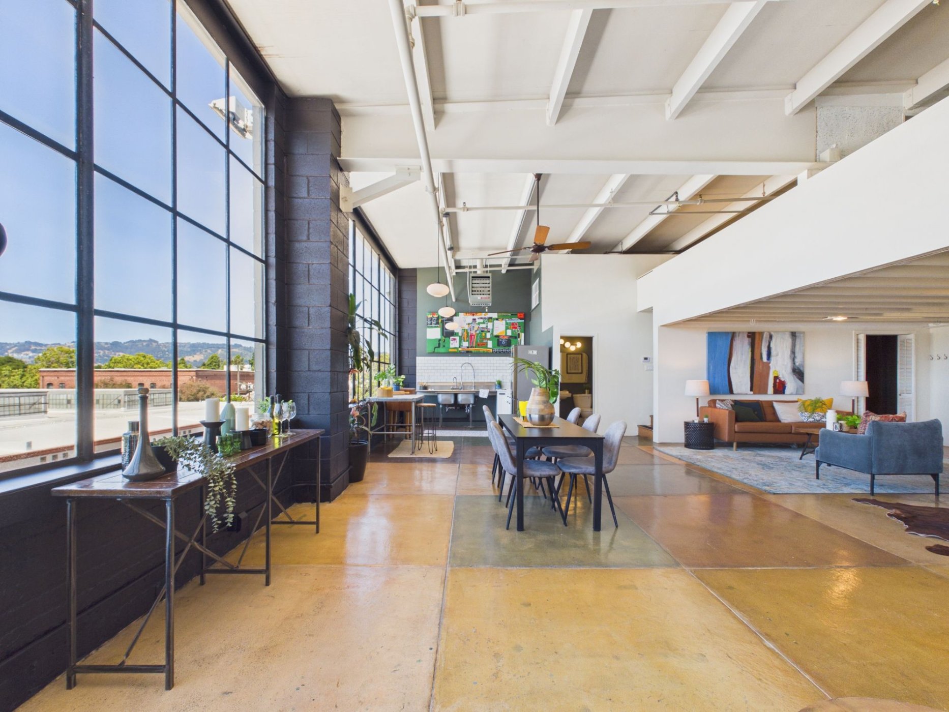  4053 Harlan St #315, Emeryville - top floor loft with massive floor-to-ceiling windows and views of the Berkeley Hills—Andy Read Realtor—Photo 11