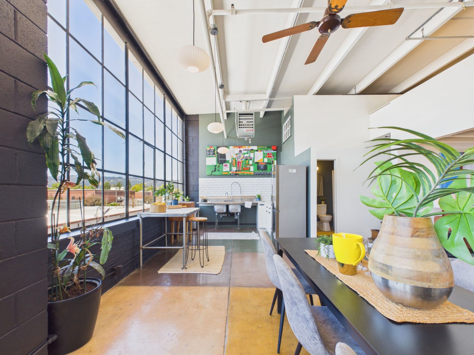  4053 Harlan St #315, Emeryville - top floor loft with massive floor-to-ceiling windows and views of the Berkeley Hills—Andy Read Realtor—Photo 9