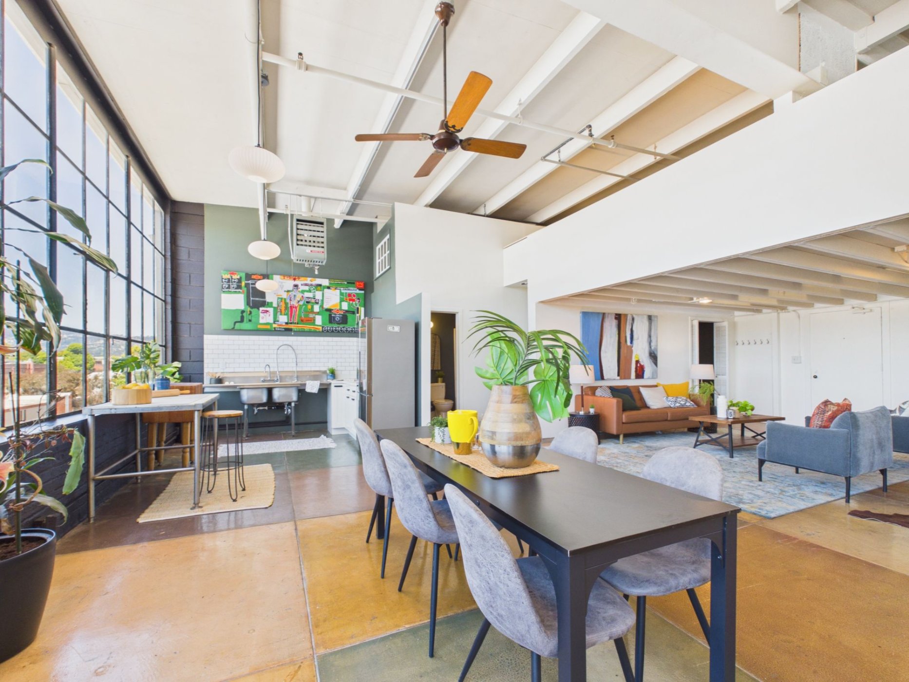  4053 Harlan St #315, Emeryville - top floor loft with massive floor-to-ceiling windows and views of the Berkeley Hills—Andy Read Realtor—Photo 15