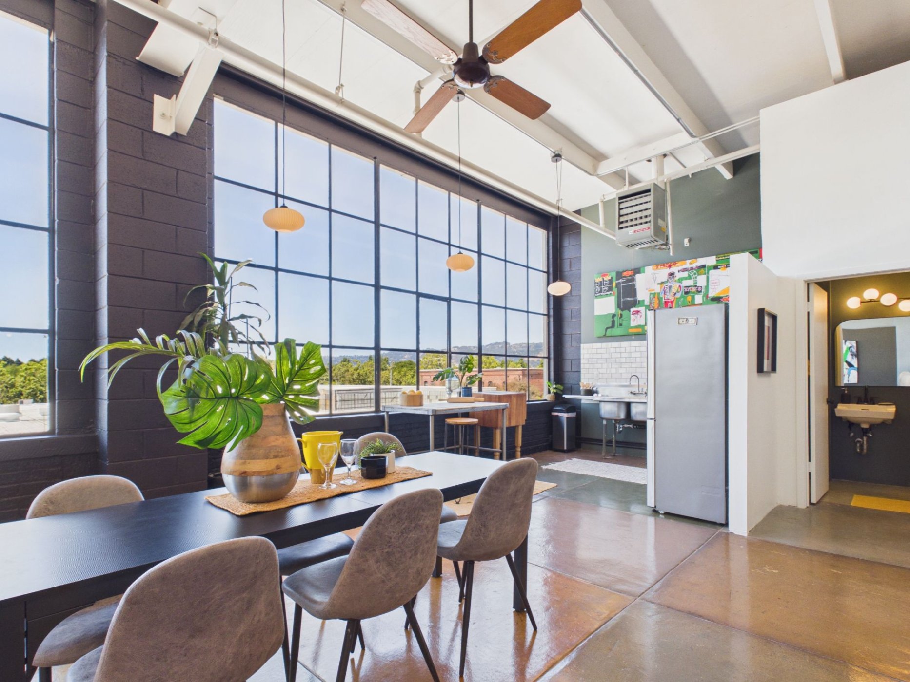  4053 Harlan St #315, Emeryville - top floor loft with massive floor-to-ceiling windows and views of the Berkeley Hills—Andy Read Realtor—Photo 5