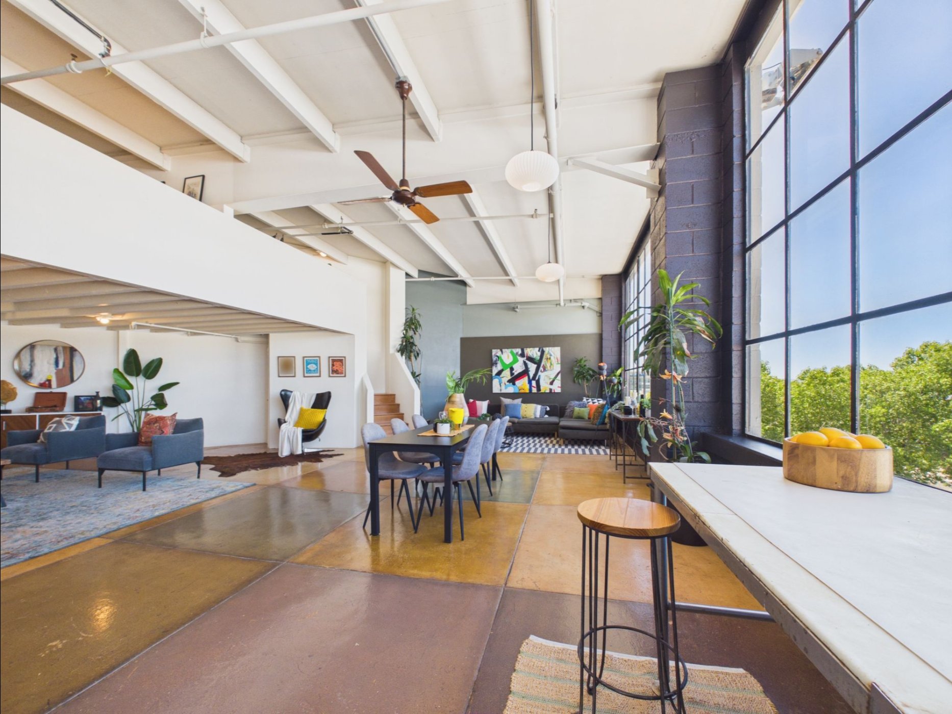  4053 Harlan St #315, Emeryville - top floor loft with massive floor-to-ceiling windows and views of the Berkeley Hills—Andy Read Realtor—Photo 20