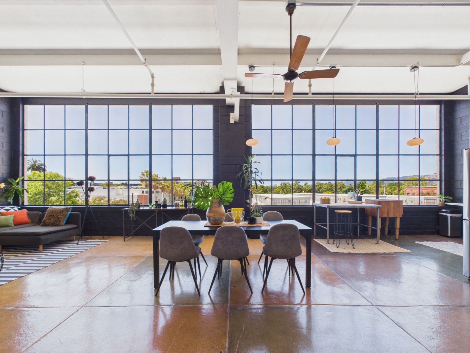  4053 Harlan St #315, Emeryville - top floor loft with massive floor-to-ceiling windows and views of the Berkeley Hills—Andy Read Realtor—Photo 3